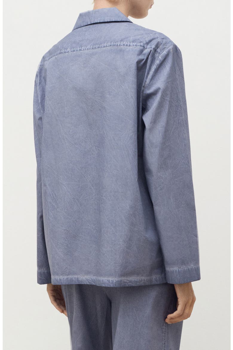 Garment Dyed Button-Up Shirt, Alternate, color, INK BLUE