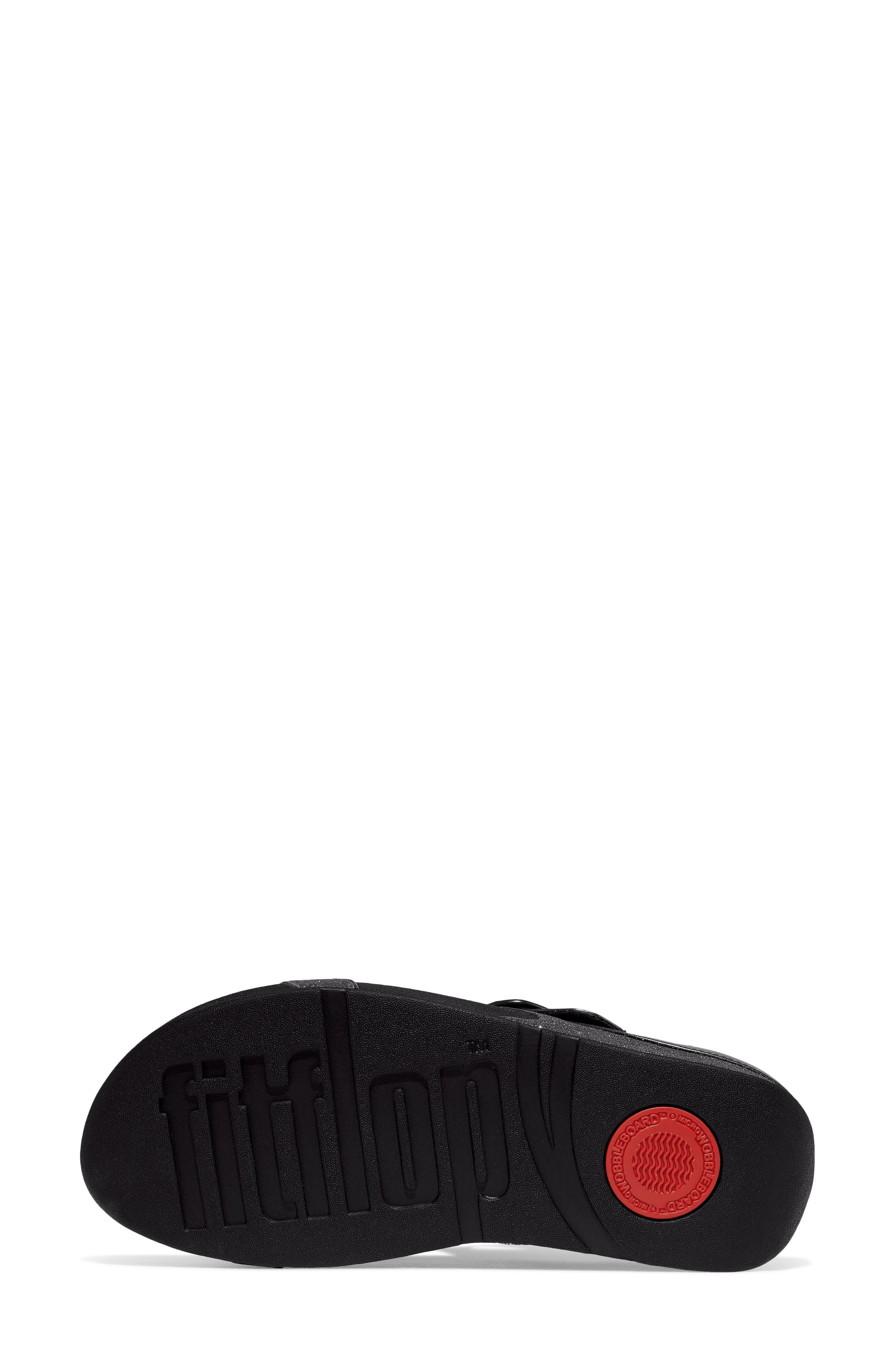 FitFlop Skinny II Glitterdust Z-Strap Sandal, Alternate, color, Pewter