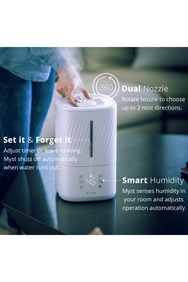 Myst 2-in-1 Cool and Warm Mist Humidifier, Alternate, color, White