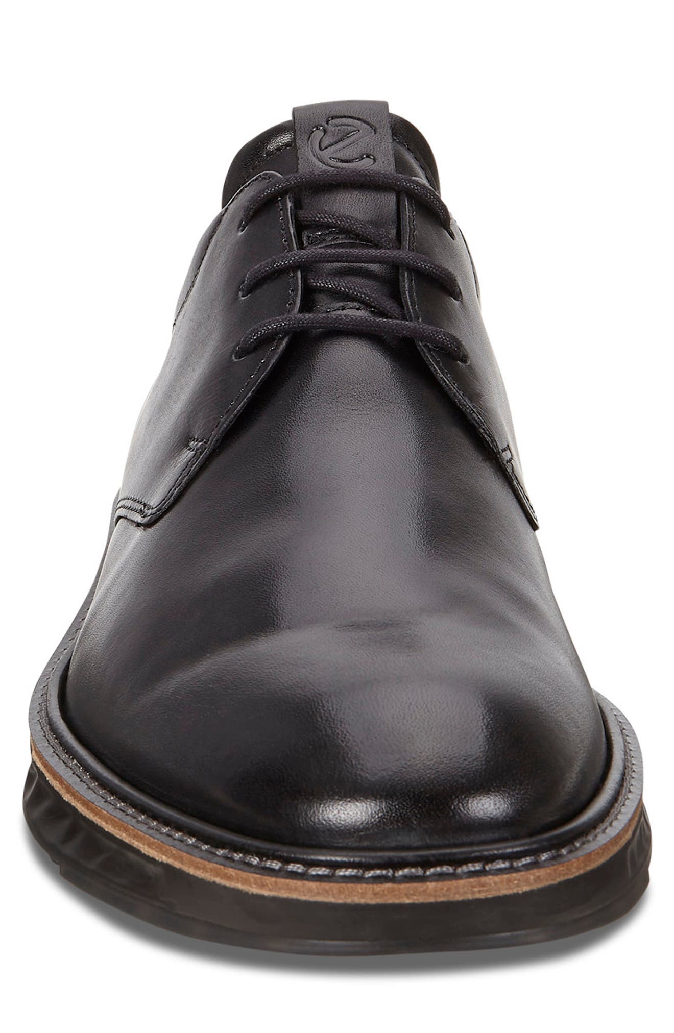 ECCO ST.1 Hybrid Plain Toe Derby, Alternate, color, Black Leather