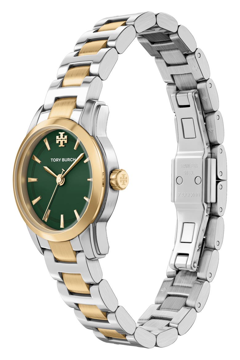 The Small Miller Two-Tone Bracelet Watch, 28mm, Alternate, color, GREEN/ TWO TONE