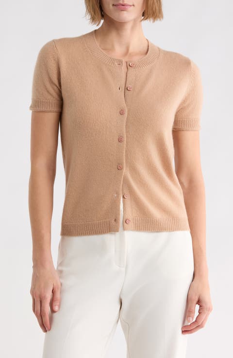 Cashmere Short Sleeve Cardigan