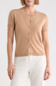 JASON WU Cashmere Short Sleeve Cardigan