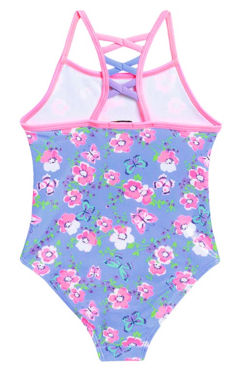 FLAPDOODLES FLAPDOODLES KIDS' FOIL PRINT ONE-PIECE SWIMSUIT 