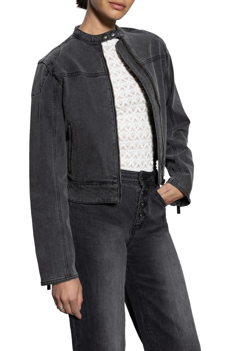 Sanctuary Denim Moto Jacket, Alternate, color, 