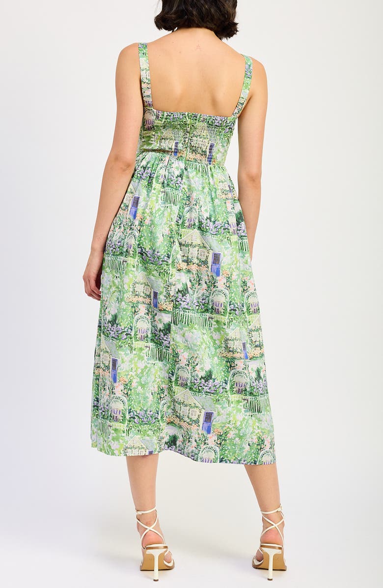 En Saison Molly Corset Cotton Midi Sundress, Alternate, color, 