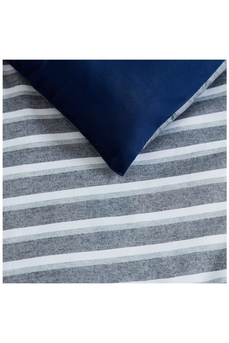 Heathered Block Stripe Comforter Set, Alternate, color, GREY