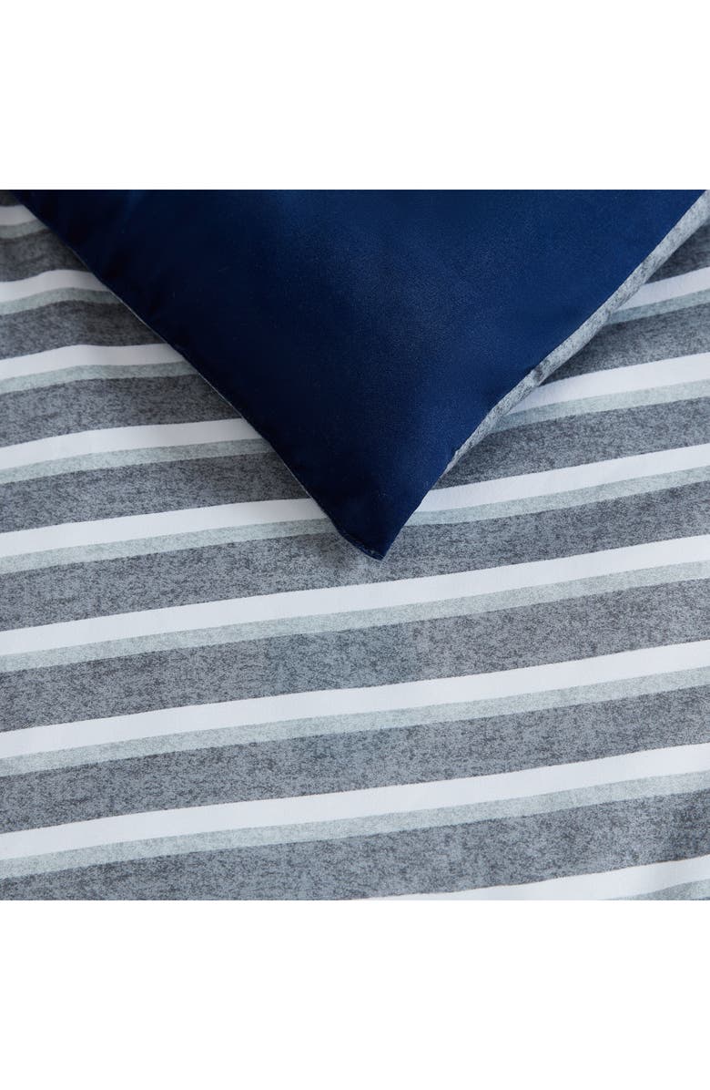 Nautica Heathered Block Stripe Comforter Set, Alternate, color, Grey