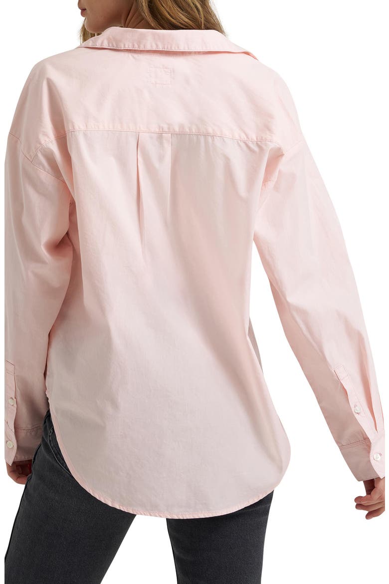 Cotton Button Up Shirt, Alternate, color, PEACH BUD