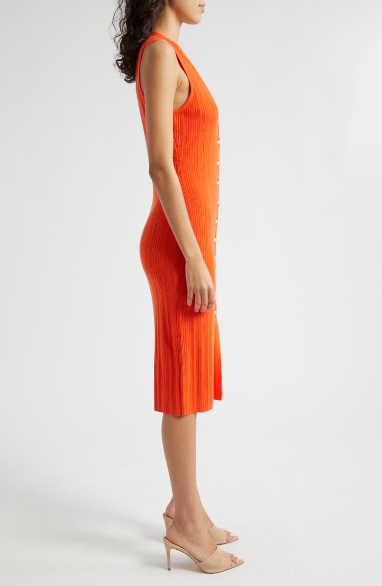 L'AGENCE Domino Variegated Rib Sleeveless Knit Dress, Alternate, color, 