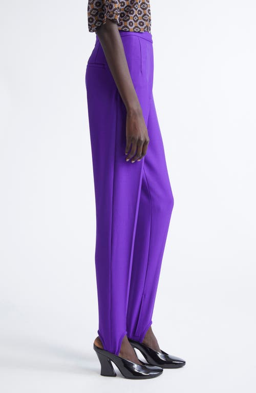 Dries Van Noten Pandora Stretch Wool Stirrup Leggings In Purple