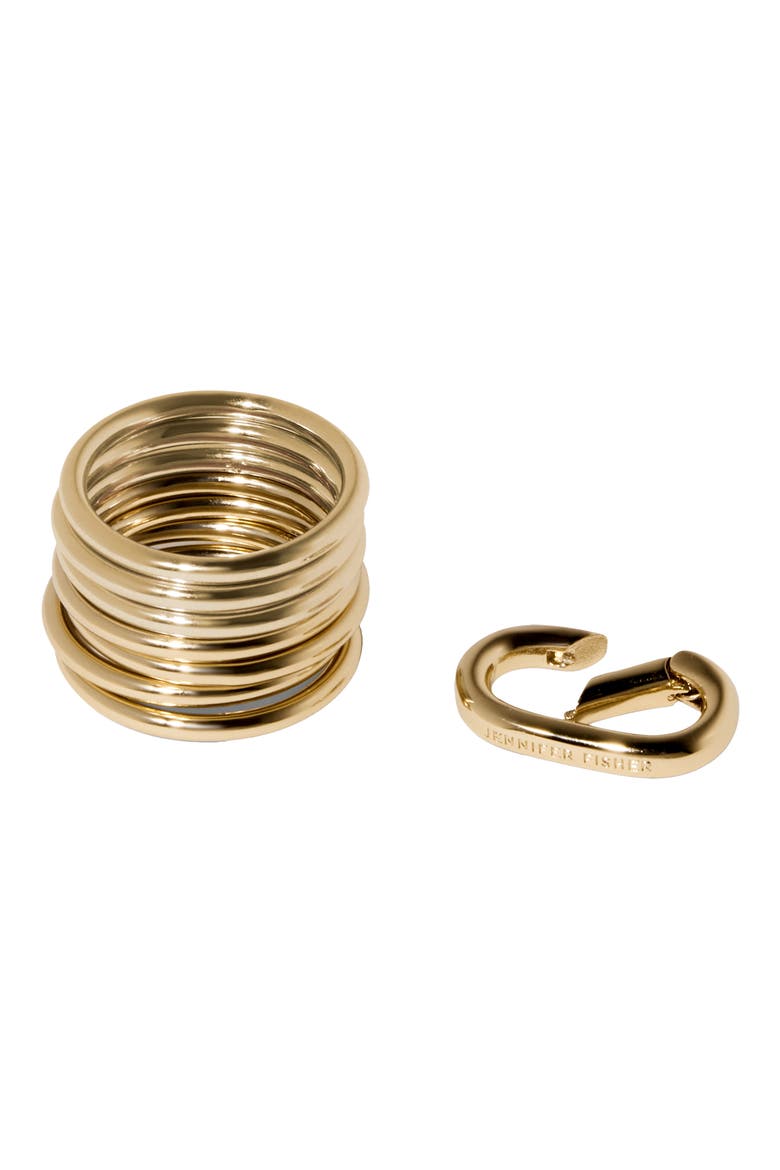 Set of 7 Stackable Rings (Nordstrom Exclusive), Alternate, color, YELLOW GOLD
