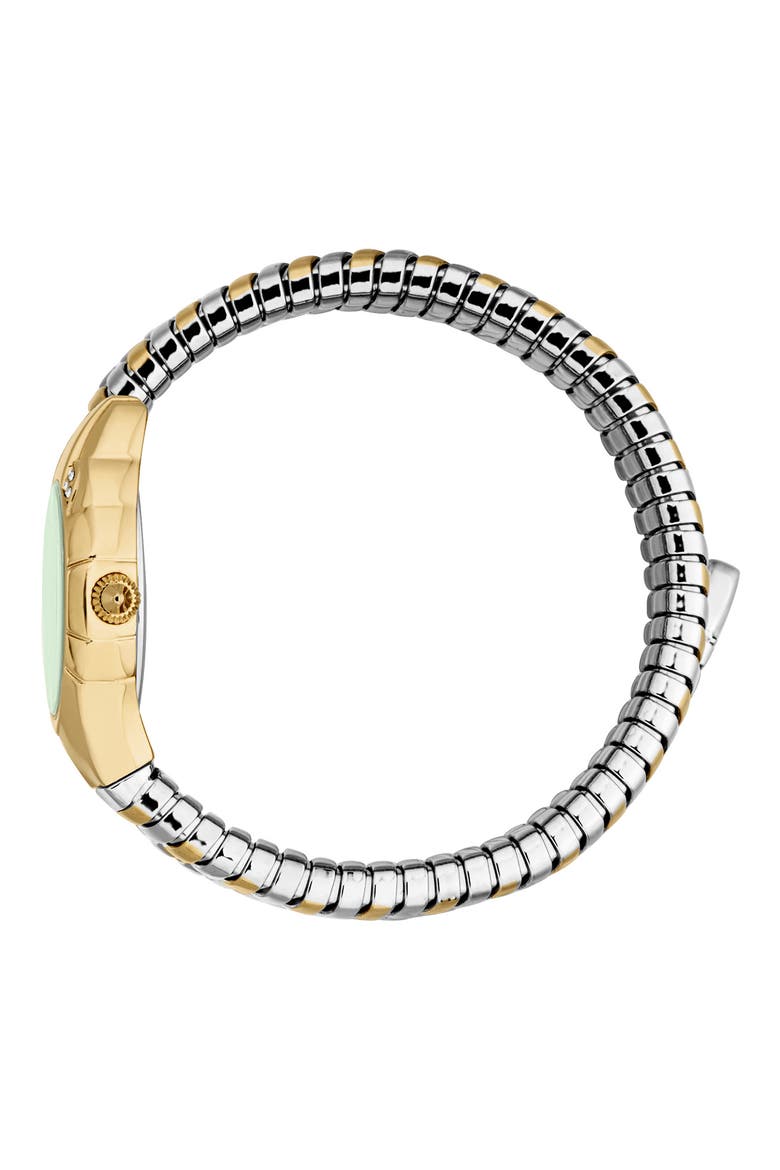 Amanta Snake Wraparound Bracelet Watch, 22.5mm x 32.5mm, Alternate, color, SILVER/ GOLD
