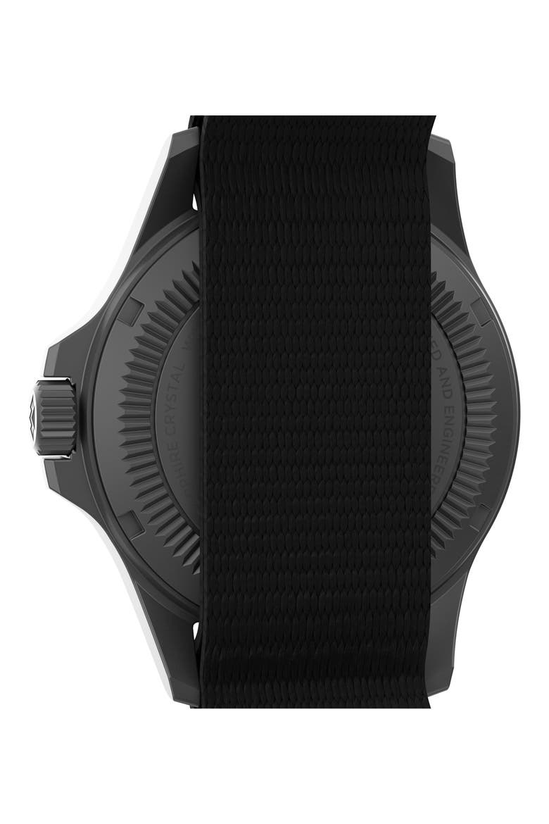 Expedition® North Field Post Solar Webbing Strap Watch, Alternate, color, BLACK