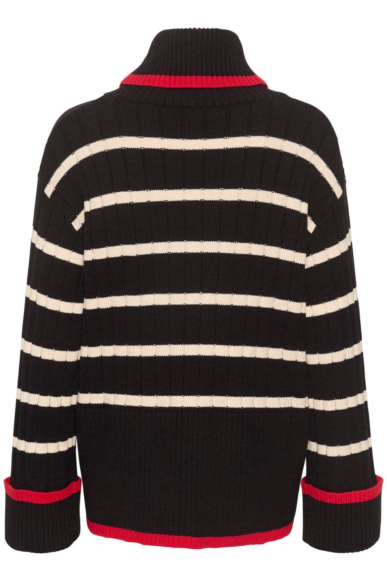 Slmusling Rollneck Rib Knit Pullover, Alternate, color, Black