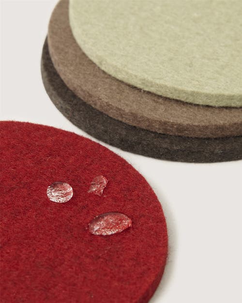 Graf & Lantz Graf Lantz Bierfilzl Merino Wool Round Coaster Multi 4 Pack In Multi