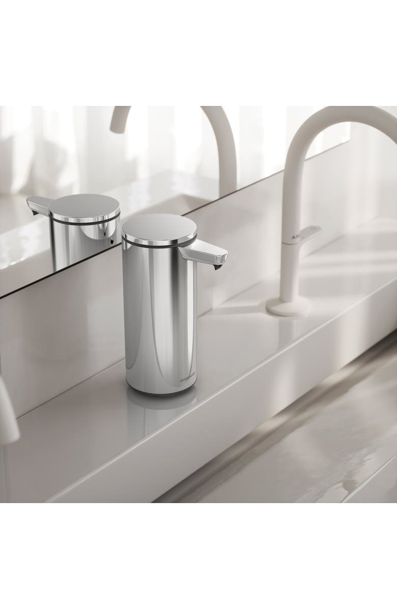 simplehuman 9 oz. rechargeable liquid sensor pump, Alternate, color, Polished
