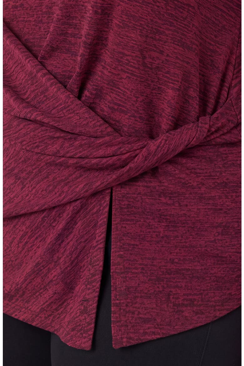 Twist Detail Sweater, Alternate, color, CRANBERRY MLNGE