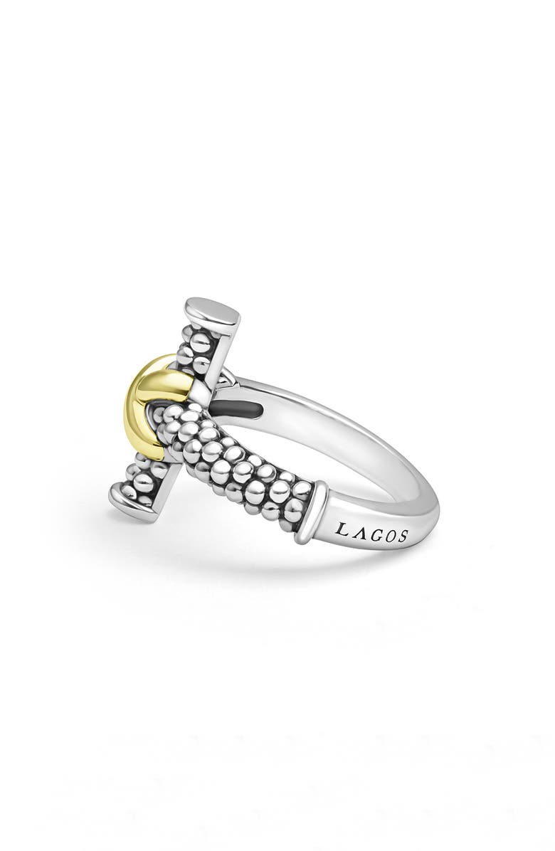 LAGOS Anthem Cross Ring, Alternate, color, Two Tone
