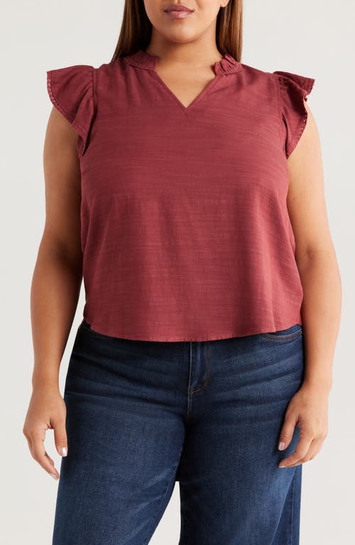 Wit & Wisdom Flutter Sleeve Jersey Top
