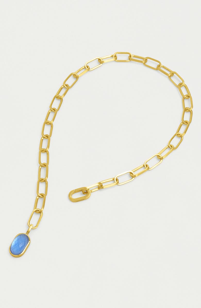 Dean Davidson Mercer Statement Collar Necklace, Alternate, color, Iridescent Midnight Blue/ Gold