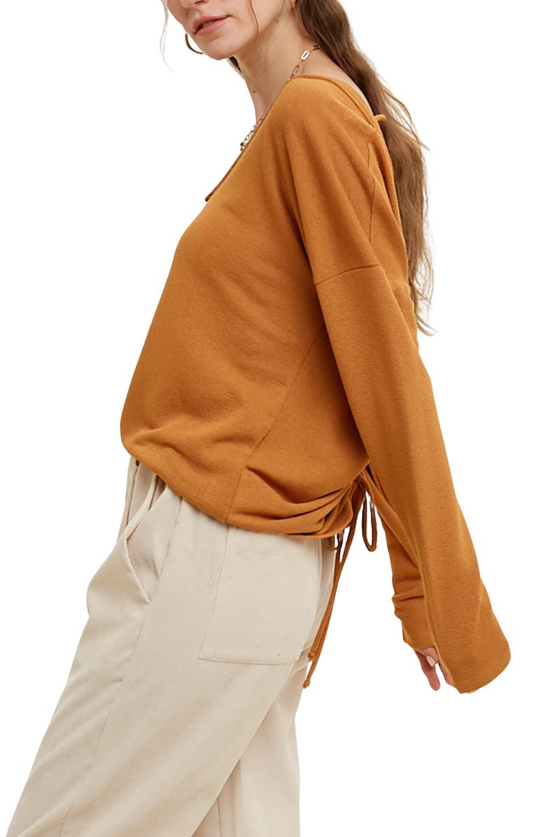 WISHLIST Hacci Knit Top, Alternate, color, Amber