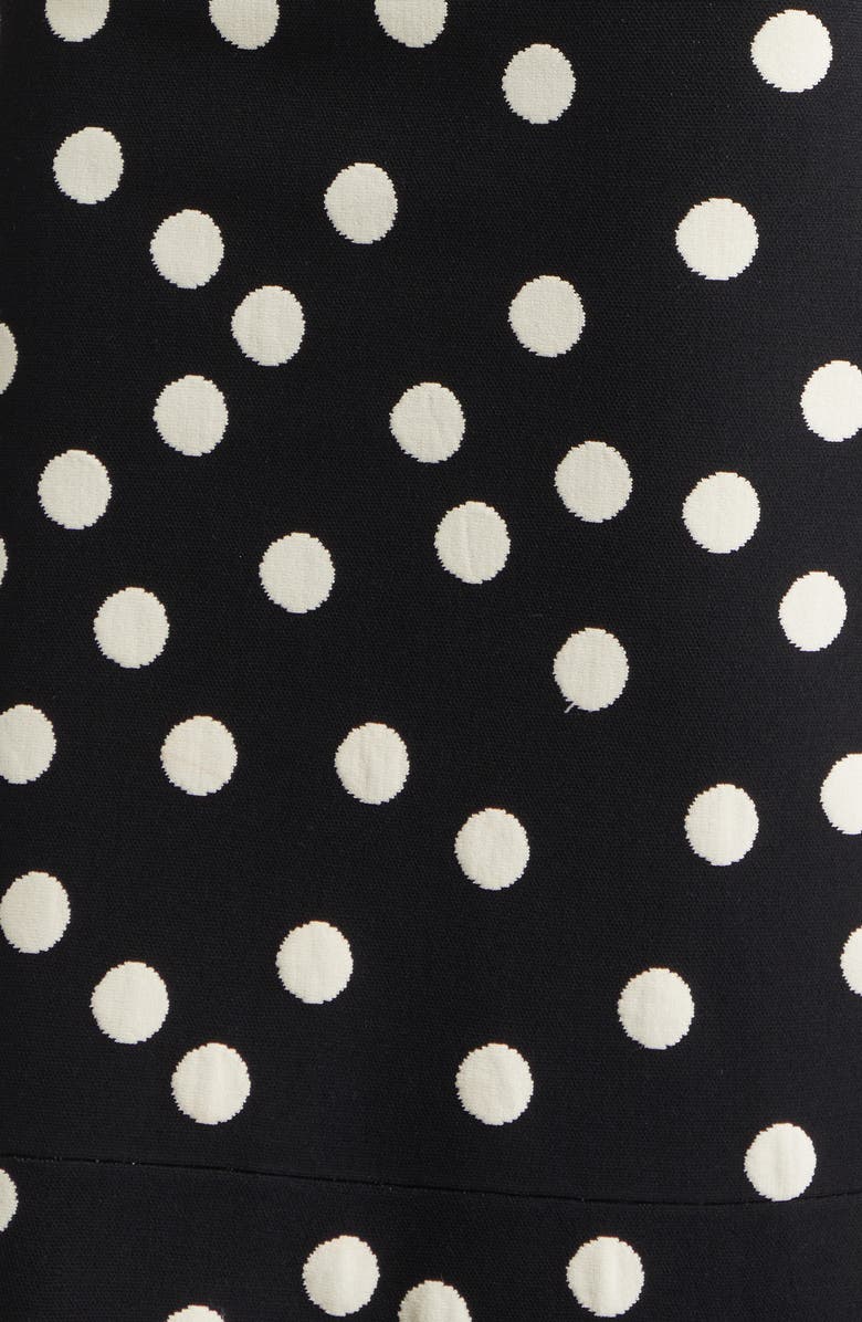 L'AGENCE Mae Polka Dot Bias Cut Skirt, Alternate, color, Black/ Ecru Polka Dot