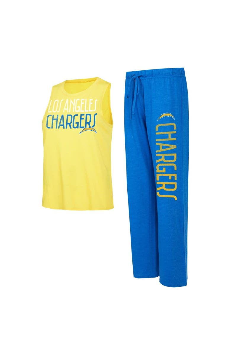CONCEPTS SPORT Women's Concepts Sport Royal/Gold Los Angeles Chargers Muscle Tank Top & Pants Lounge Set, Main, color, Royal