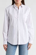Brooks Brothers Oxford Stripe Long Sleeve Button-Down Shirt