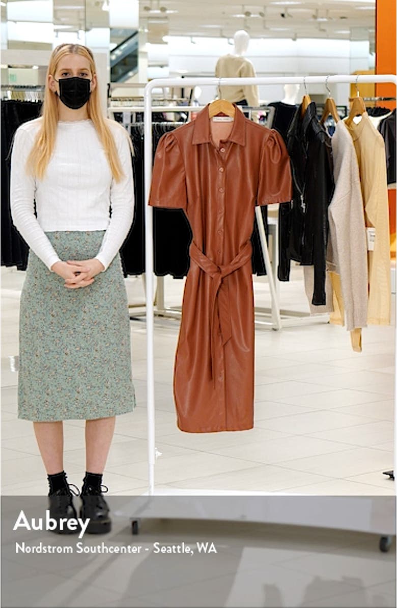 Morgan Faux Leather Midi Dress, sales video thumbnail