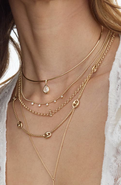 Zoë Chicco 14k Gold Mariner Station Necklace In Gold