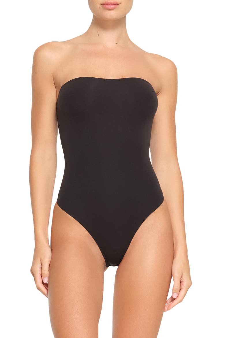 Fits Everybody Strapless Bodysuit, Main, color, ONYX