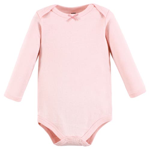 Hudson Baby Essential All-cotton Long-sleeve Bodysuit Triple Pack In Multi