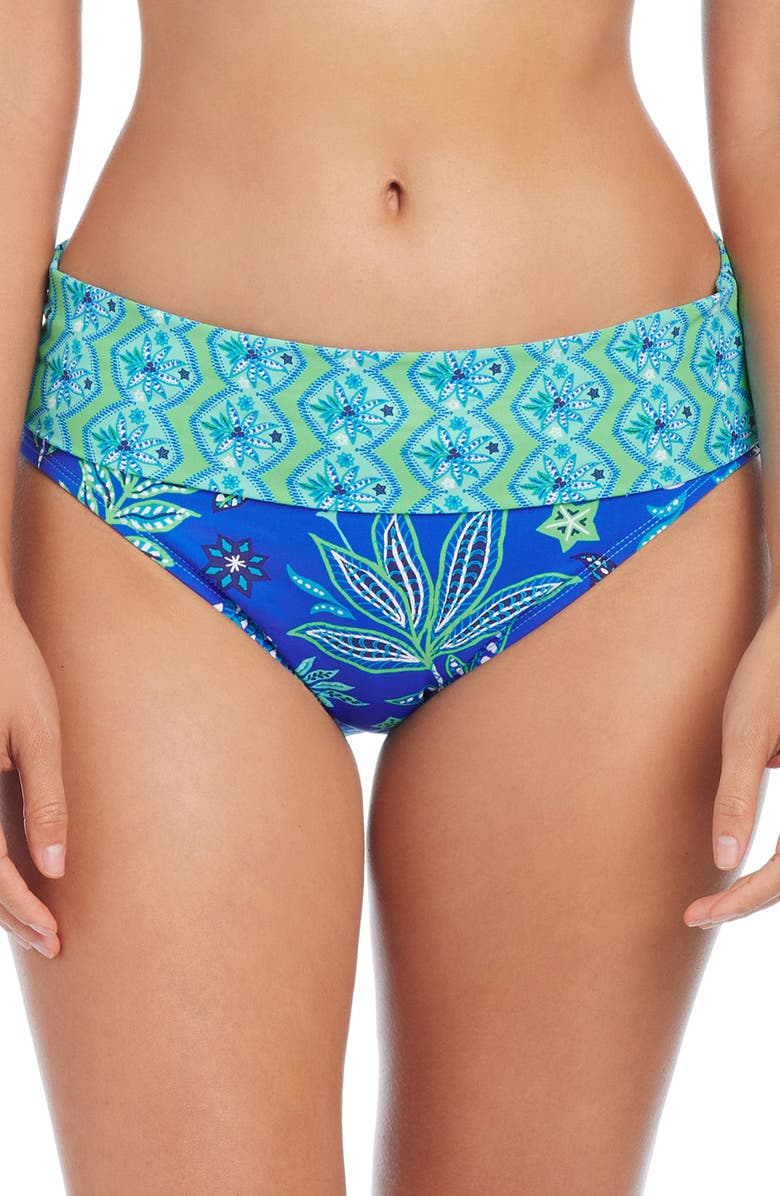 BLEU by Rod Beattie Desert Bloom Foldover Bikini Bottoms, Main, color,