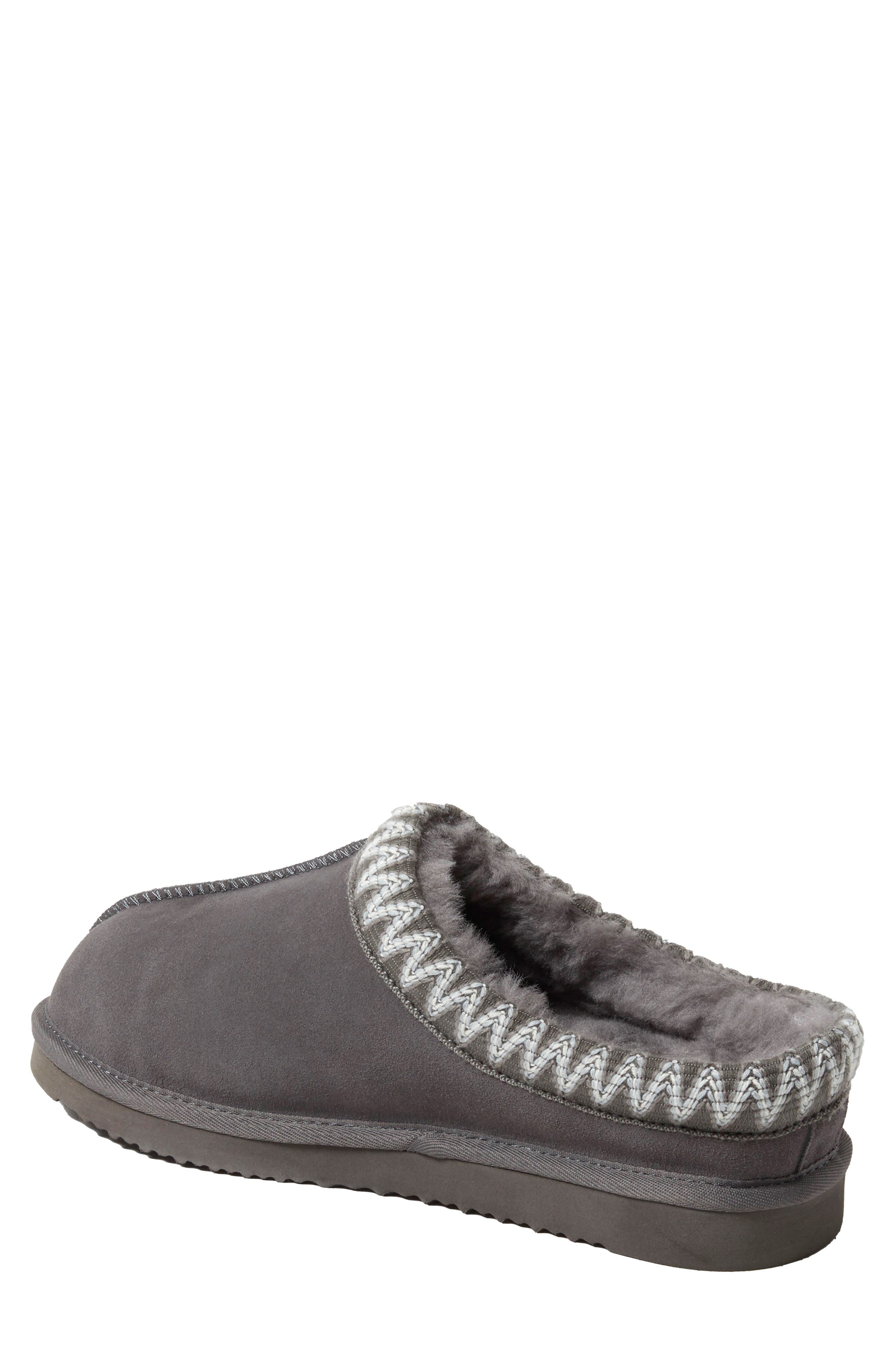 Grafton Genuine Shearling Lined Slipper, Alternate, color, GREY