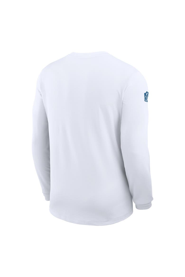Men's Nike White Indianapolis Colts Sideline Coach UV Performance Long Sleeve T-Shirt, Alternate, color, White