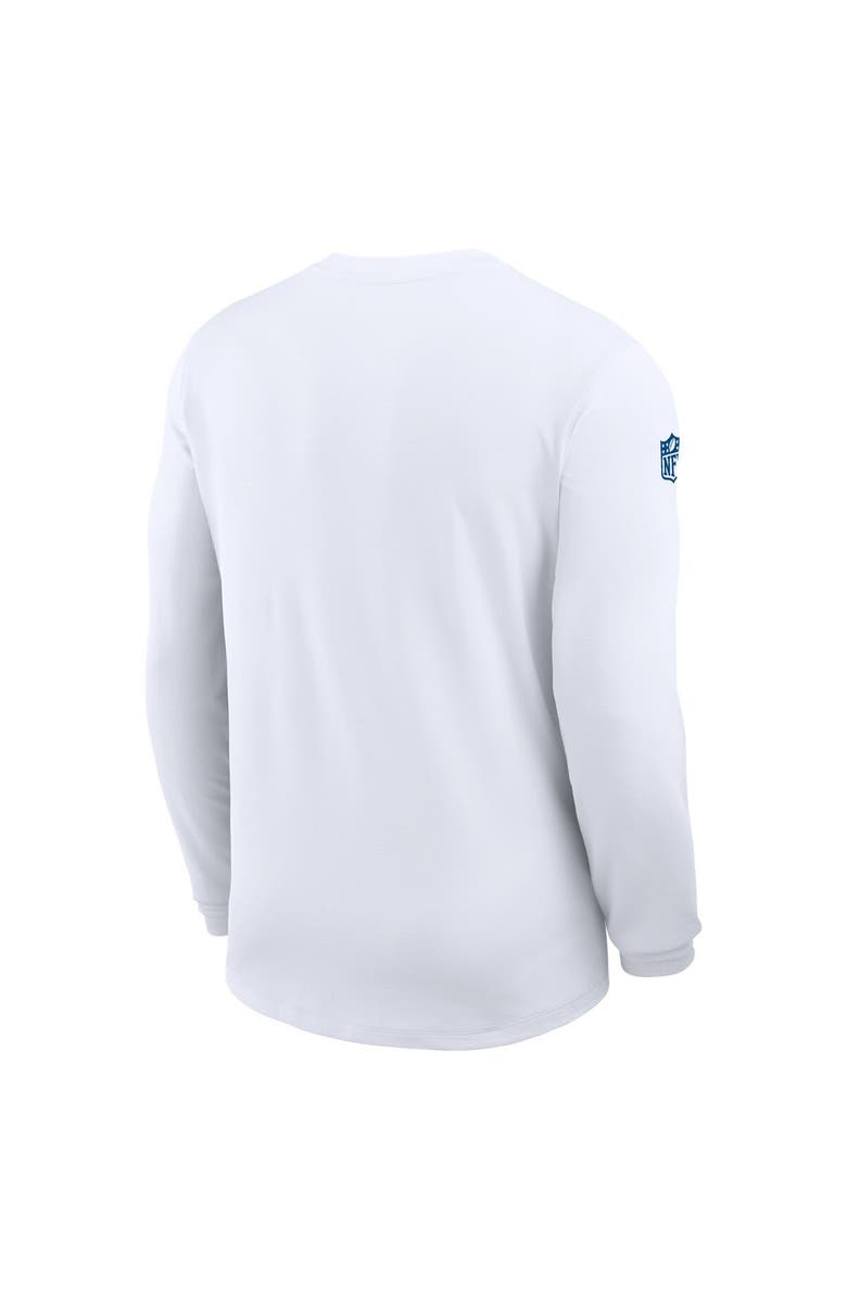 Nike Men's Nike White Indianapolis Colts Sideline Coach UV Performance Long Sleeve T-Shirt, Alternate, color, White