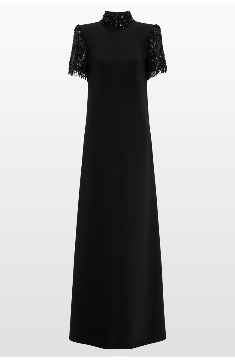 Jenny Packham Edie Sequin-Embellished High-neck Maxi Dress, Main, color,