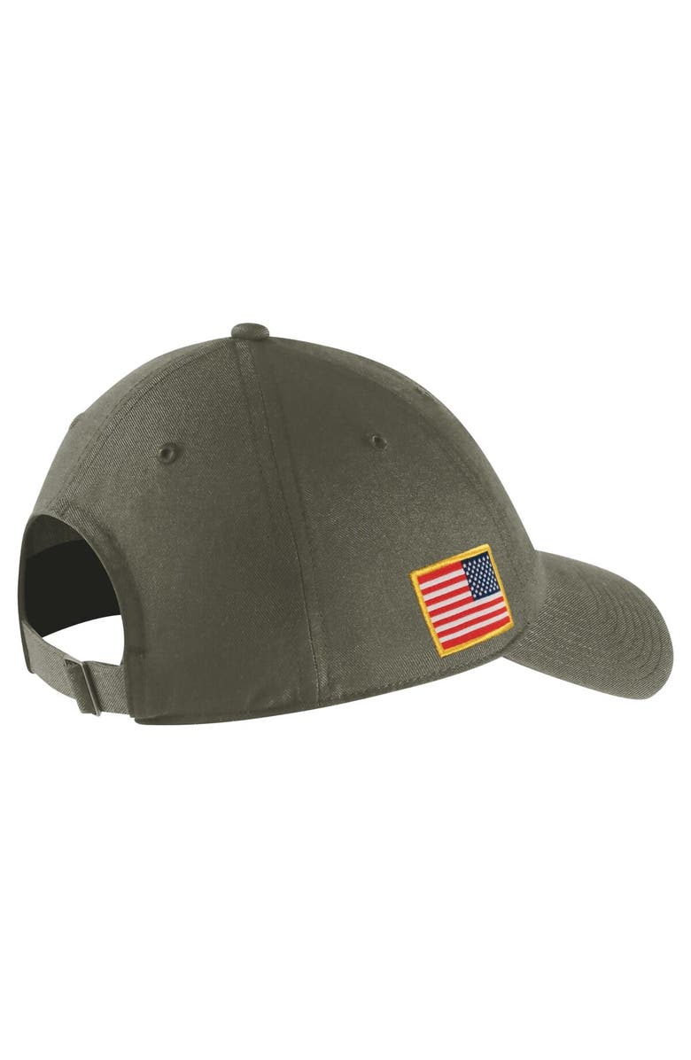 Nike Men's Nike Olive LSU Tigers Military Pack Heritage86 Adjustable Hat, Alternate, color, 