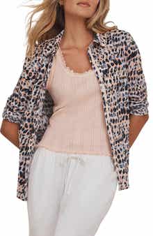Spotted Core Cotton Button-Up Shirt