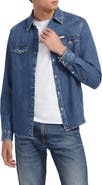 GUESS JEANS Slim Fit Western Denim Shirt