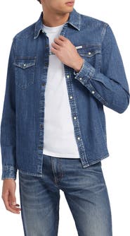 GUESS JEANS Slim Fit Western Denim Shirt