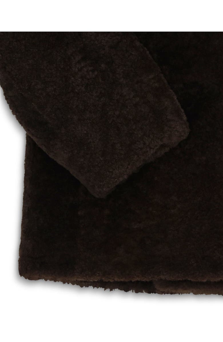 Fortela Perce Shearling Double-Breasted Coat, Alternate, color, Brown