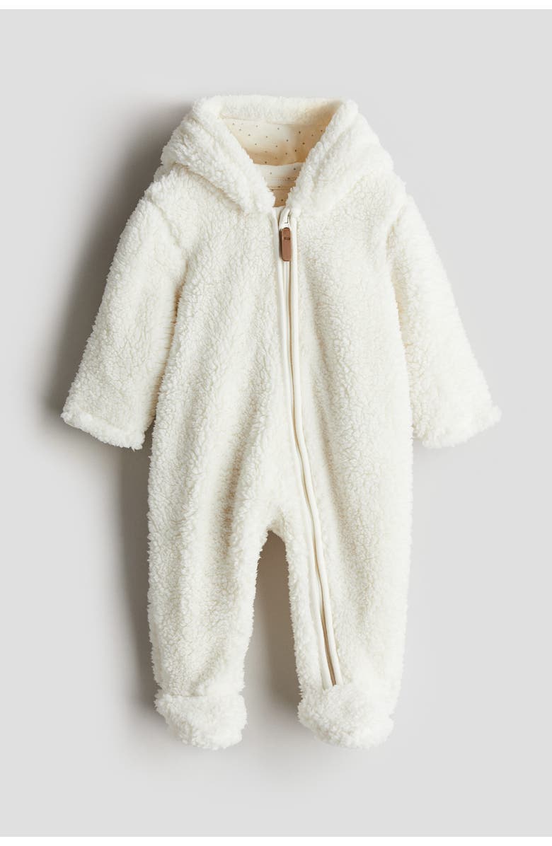 H&M Pile Pram Suit With Ears, Alternate, color, 