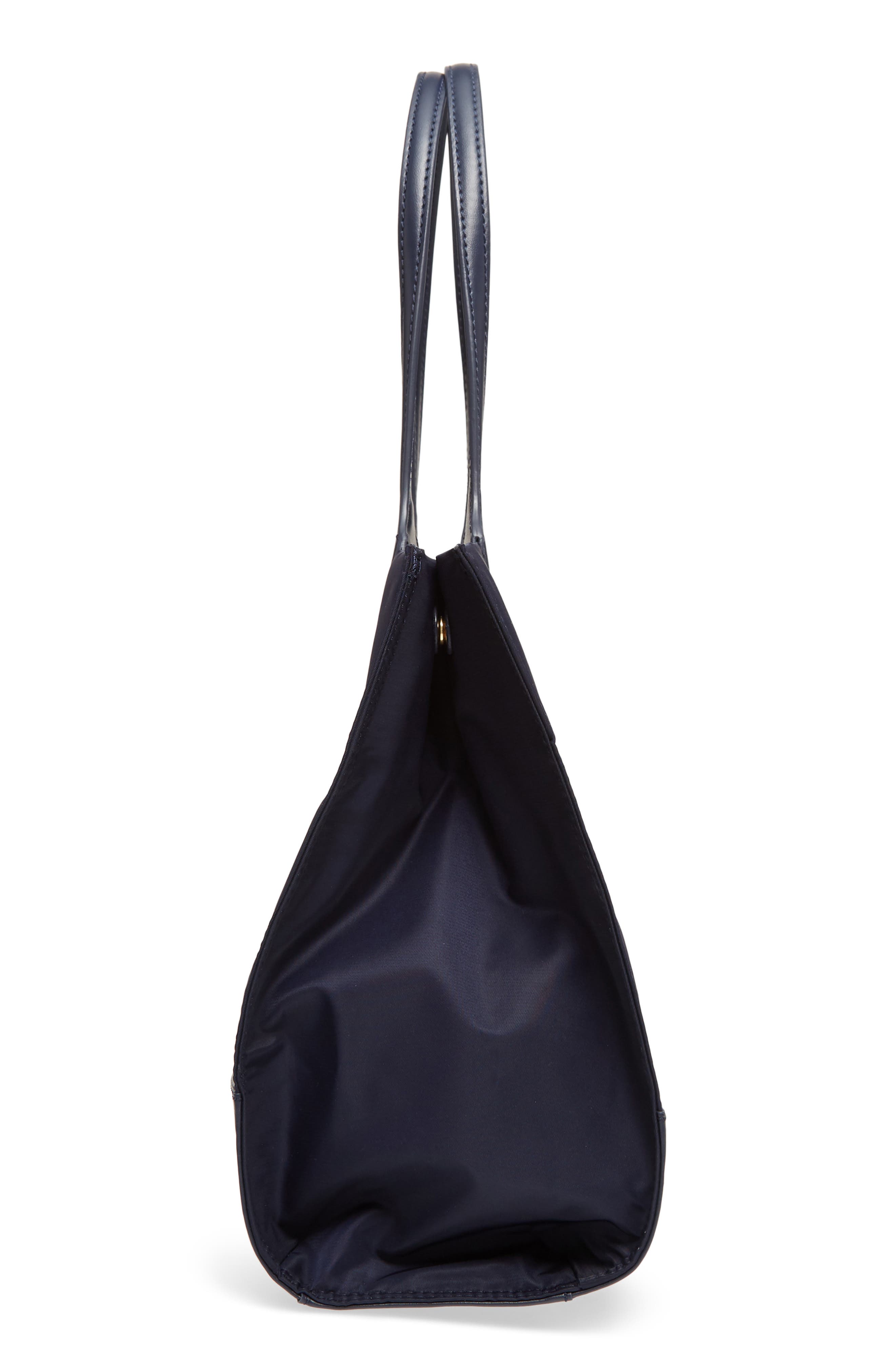 'Mini Ella' Nylon Tote, Alternate, color, TORY NAVY