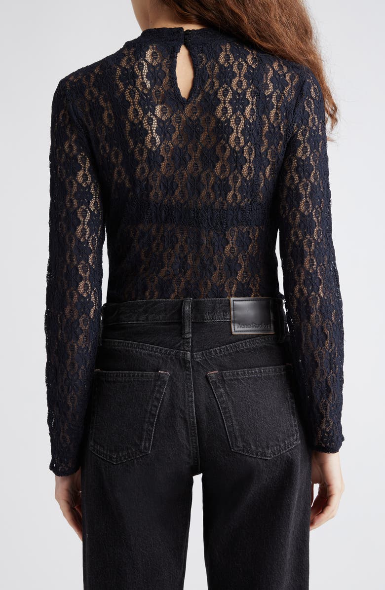 FARM Rio Lace Sheer Long Sleeve Top, Alternate, color,