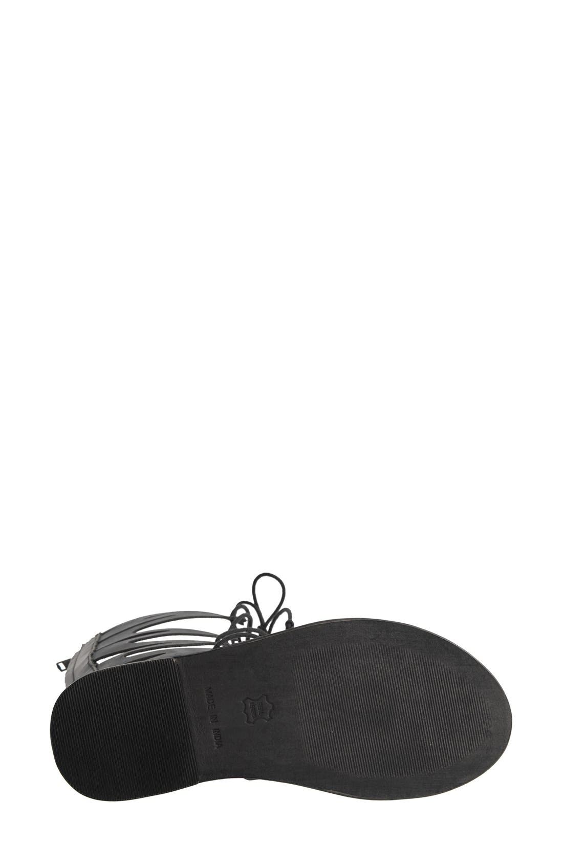 Topshop 'Figtree' Leather Gladiator Sandal, Alternate, color, 