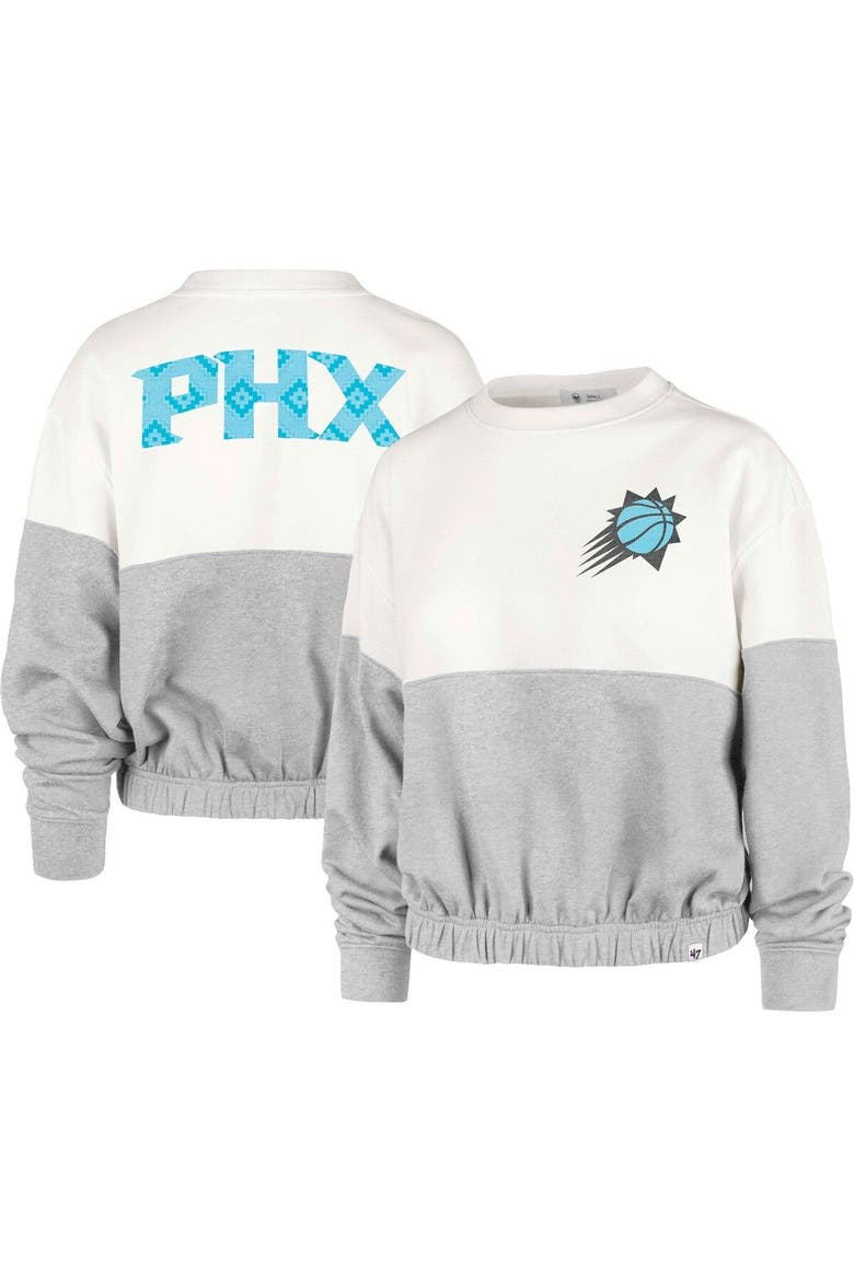 Women's '47 Cream Phoenix Suns 2022/23 City Edition Take Two Bonita Sweatshirt, Main, color, Cream