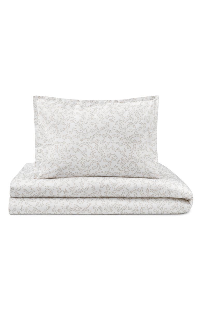 Domani Home Flora Cotton Crib Sham & Duvet Cover Set, Main, color, Beige