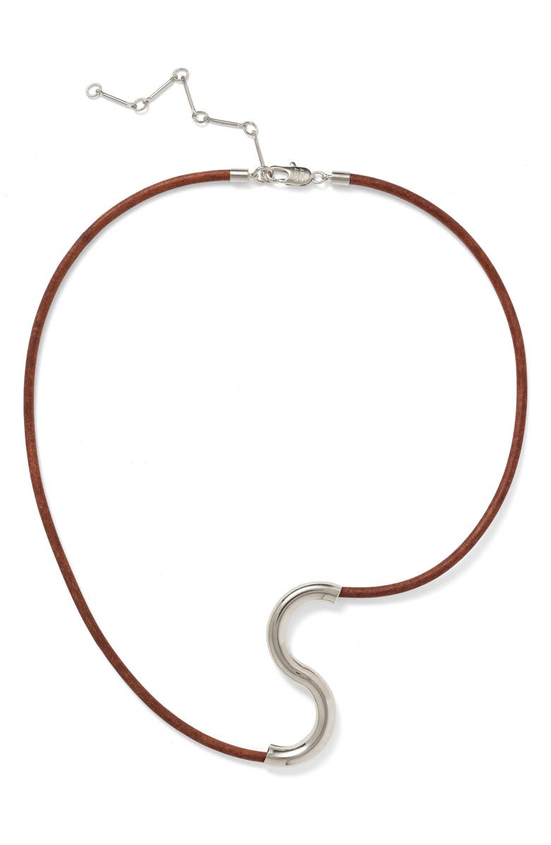 Lady Grey Curve Necklace, Main, color,